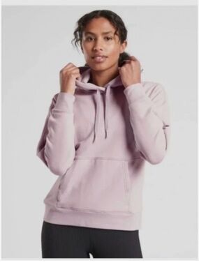 Athleta Retroplush Pullover Hoodie cotton stretch pockets Large